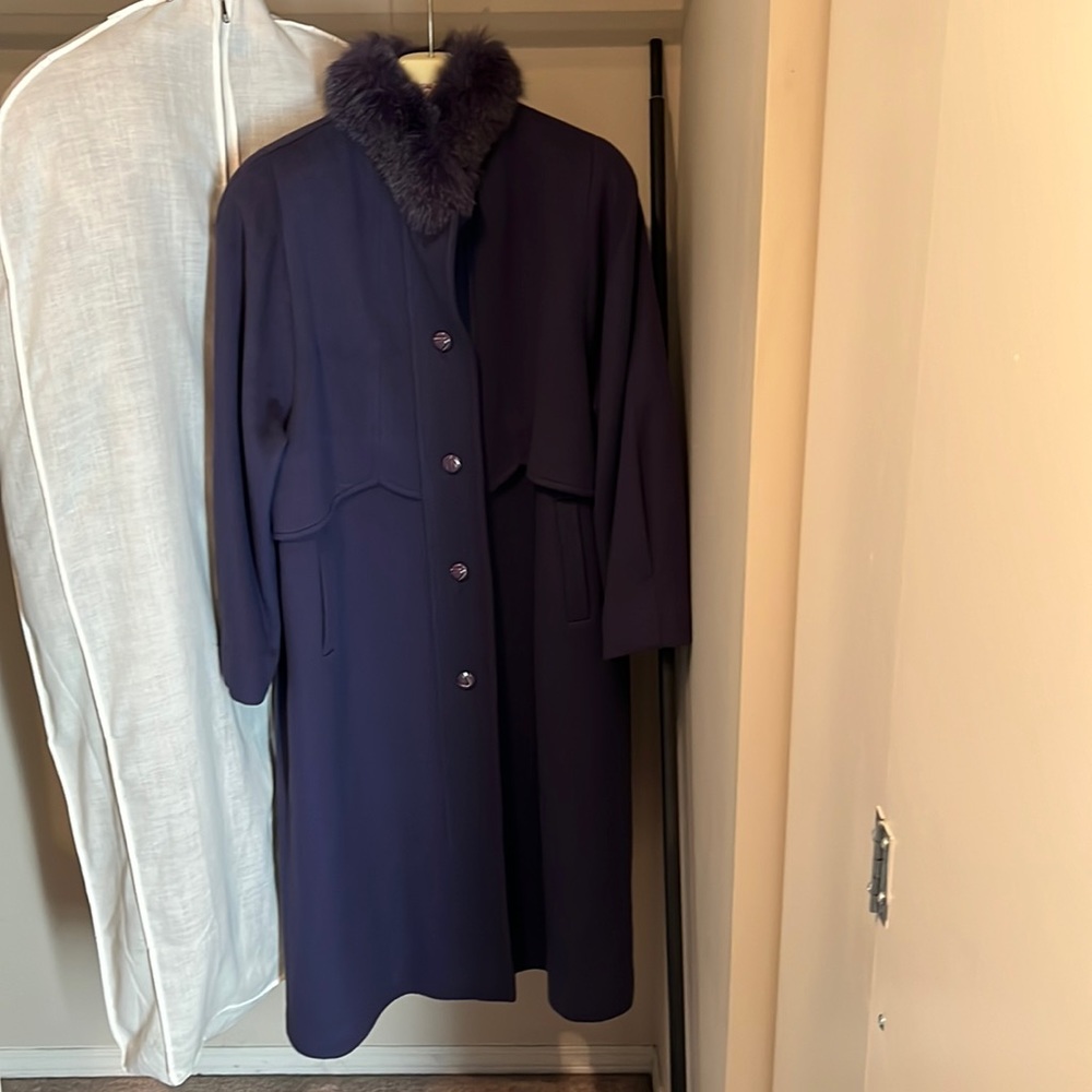 Coat, purple colour ladies large size